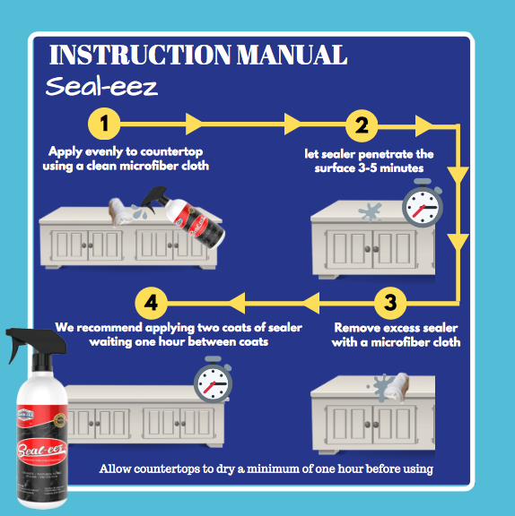 Seal-eez Granite Sealer & Stone Counter Top Sealer 24oz