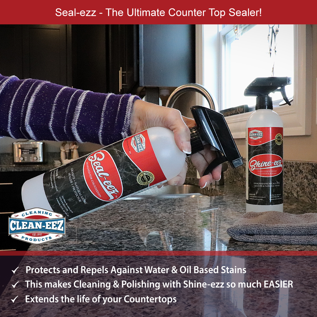 Granite Cleaner & Sealer Kit With Free Microfiber Cloth 24oz