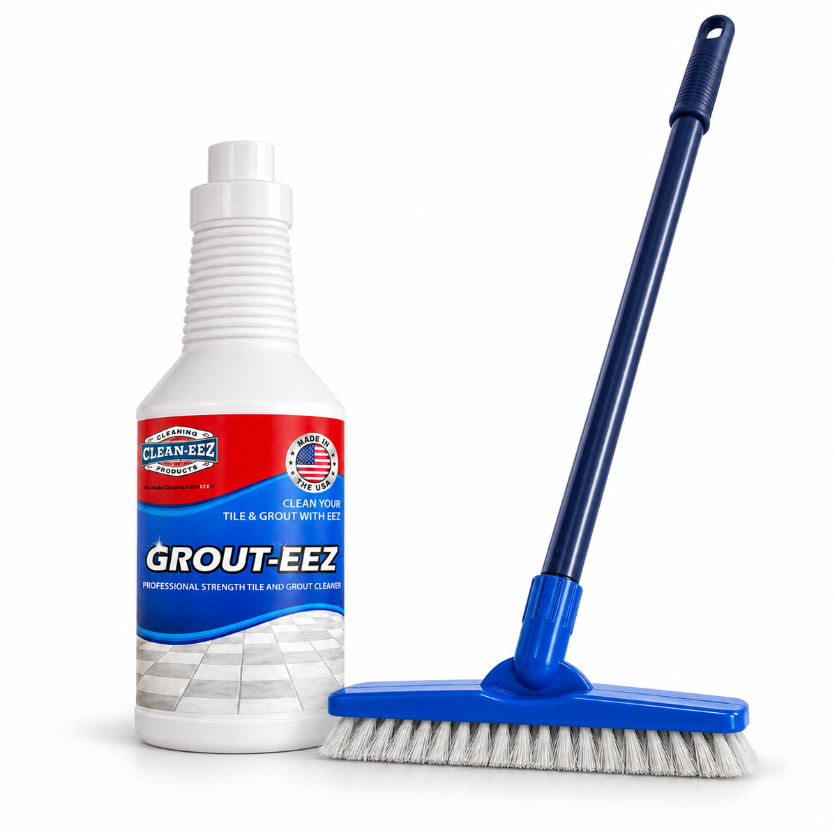 Grout-eez 1 Bottle + Stand-Up Brush + Pole