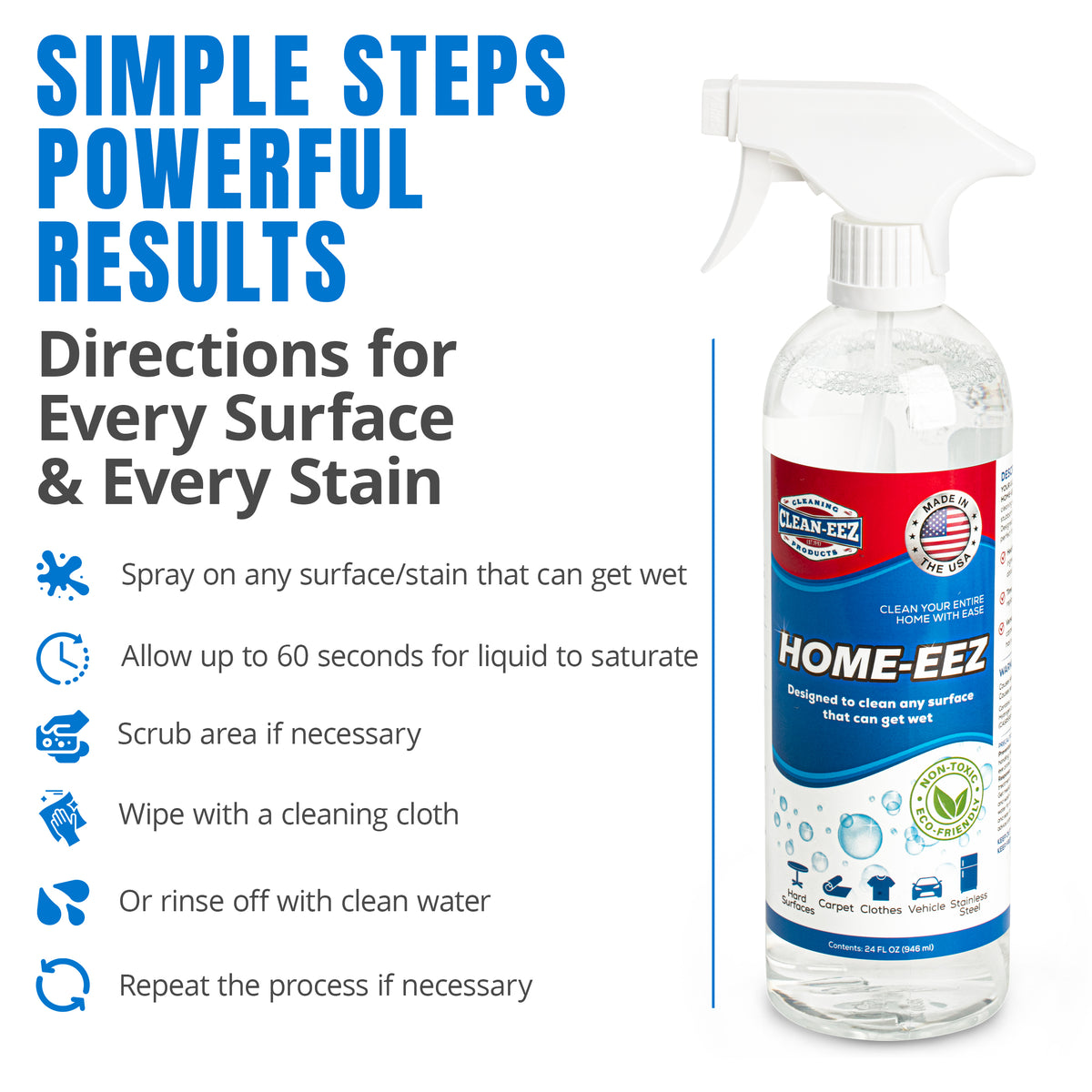 Home-eez – One Bottle. Every Mess.