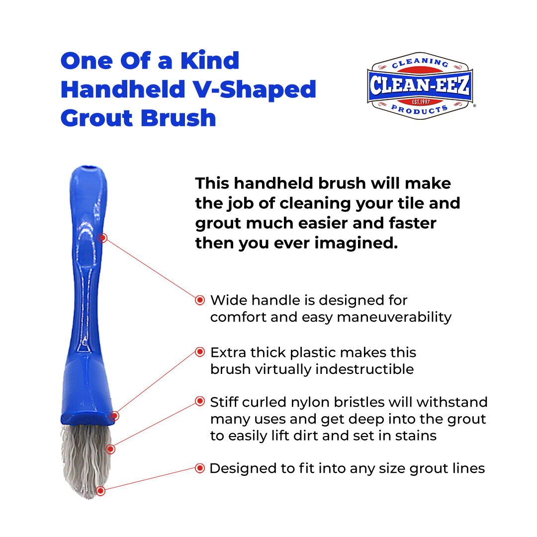 V-Shaped Handheld Grout Brush – Clean-eez