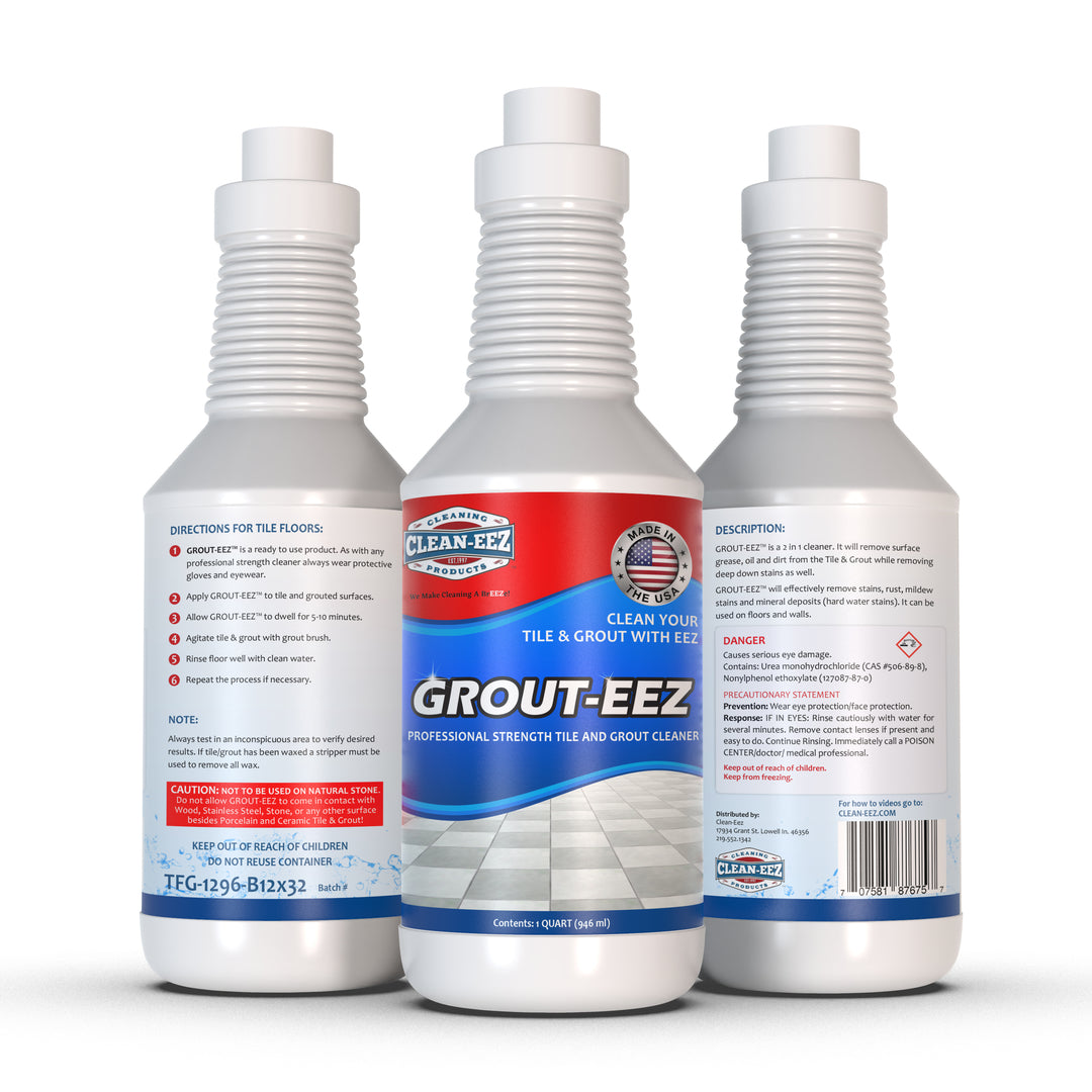 12 Quart Bottles Of Grout-eez With 2 Grout Brushes