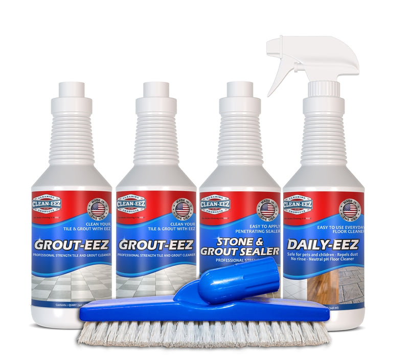 Large Tile & Grout Floor Care Kit Enough to Clean, Seal & Maintain 500 sq. ft. of Tile & Grout