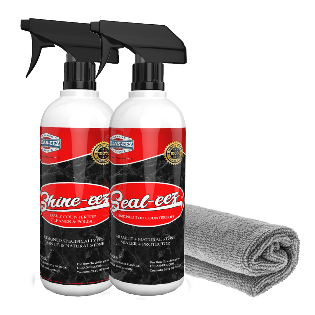 Granite Cleaner & Sealer Kit With Free Microfiber Cloth 24oz